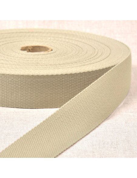 Sangle polyester aspect coton - Écru