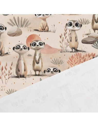 Tissu coton premium - Mignon suricate