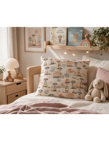 Tissu coton premium - Mignon suricate