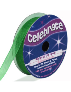 Ruban organza Celebrate vert foncé - 9 mm x 8 m