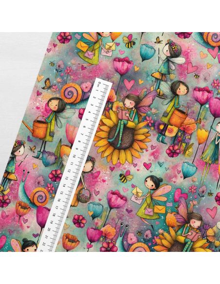 Tissu coton premium - Fée tournesol