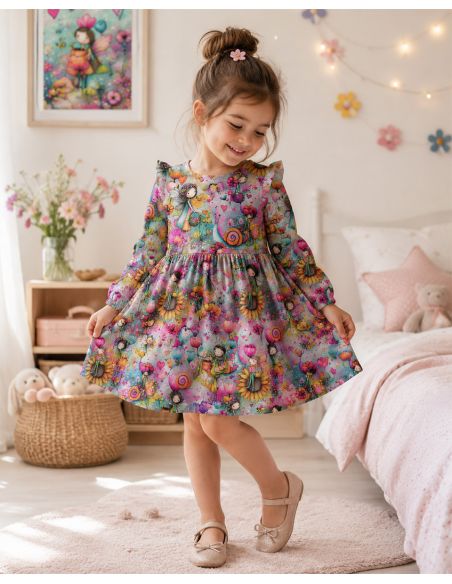 Tissu coton premium - Fée tournesol
