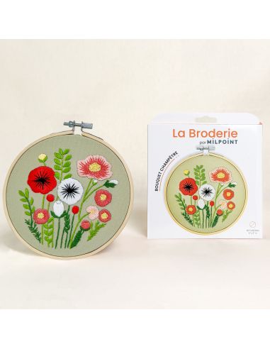 Kit broderie par Milpoint - Bouquet champêtre