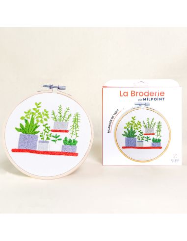Kit broderie par Milpoint - Nuances de vert