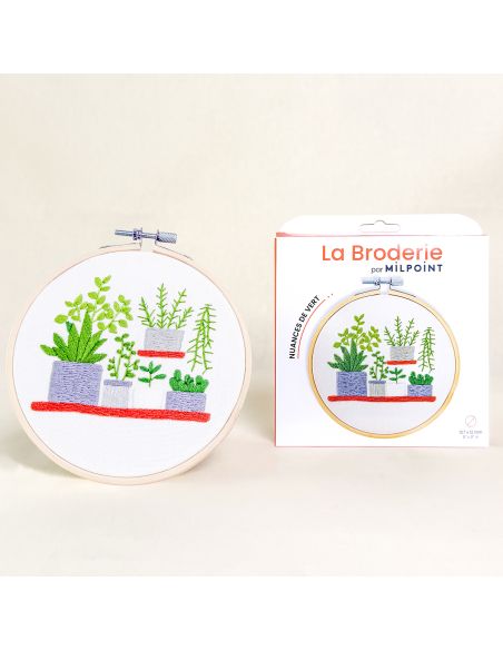 Kit broderie par Milpoint - Nuances de vert