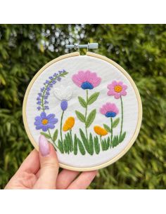 Kit broderie par Milpoint - Prairie pastel