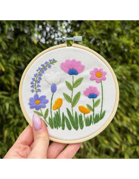Kit broderie par Milpoint - Prairie pastel
