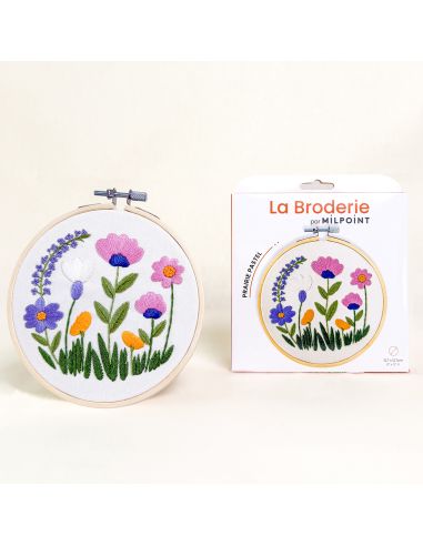 Kit broderie par Milpoint - Prairie pastel