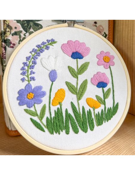 Kit broderie par Milpoint - Prairie pastel