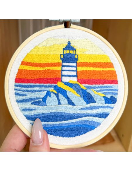 Kit broderie par Milpoint - Phare au crépuscule