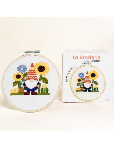 Kit broderie par Milpoint - Gnome de jardin