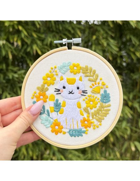 Kit broderie par Milpoint - Chat bohème