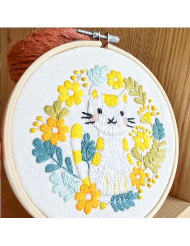 Kit broderie par Milpoint - Chat bohème
