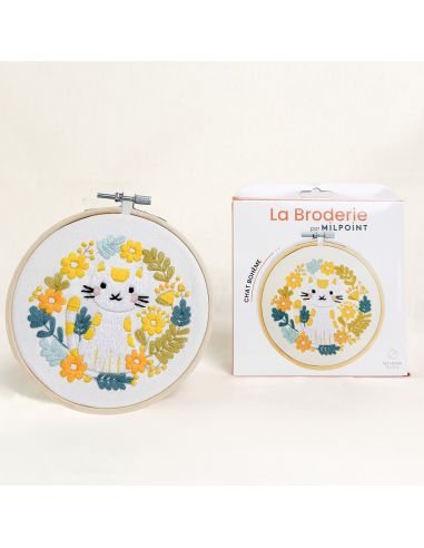 Kit broderie par Milpoint - Chat bohème