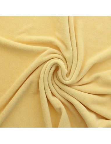 Tissu bouclette éponge - Beurre