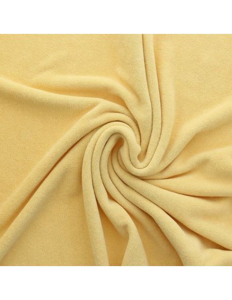Tissu bouclette éponge - Beurre