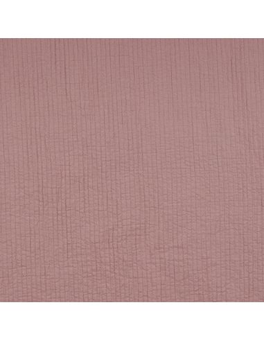 Tissu coton surpiqué - Vieux rose