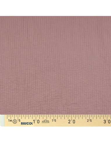 Tissu coton surpiqué - Vieux rose