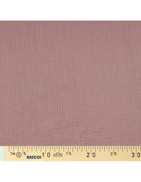 Tissu coton surpiqué - Vieux rose