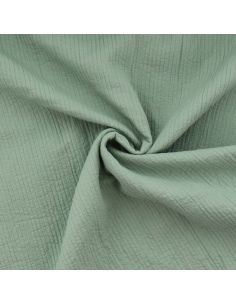 Tissu coton surpiqué - Romarin