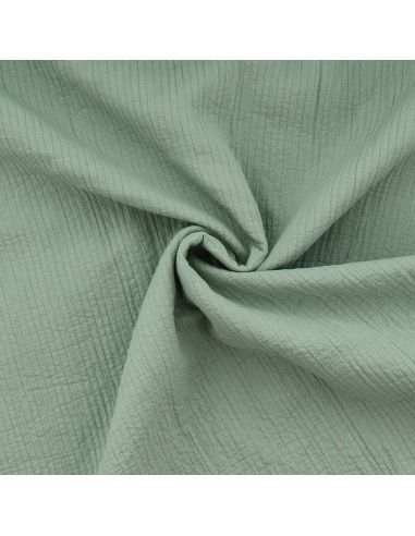 Tissu coton surpiqué - Romarin