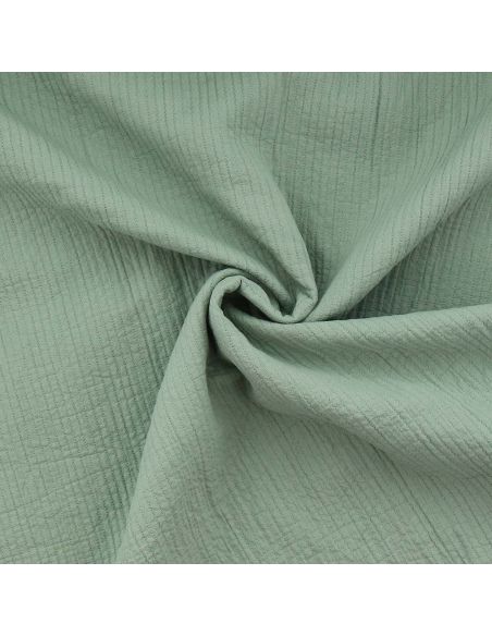 Tissu coton surpiqué - Romarin