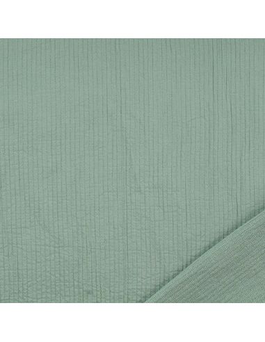 Tissu coton surpiqué - Romarin
