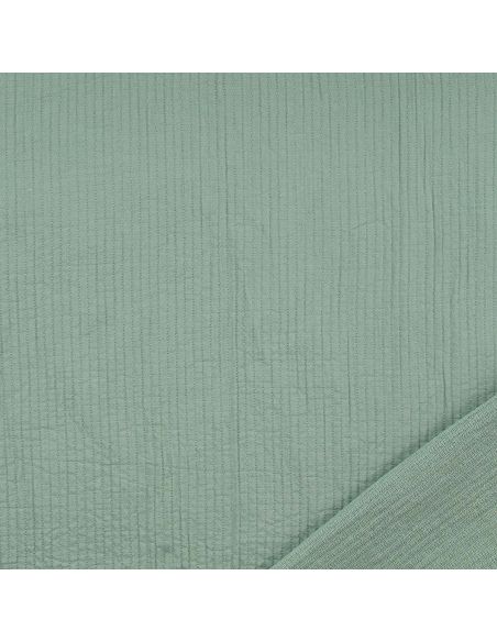 Tissu coton surpiqué - Romarin