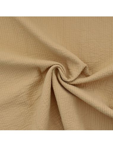 Tissu coton surpiqué - Avoine