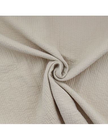 Tissu coton surpiqué - Lin