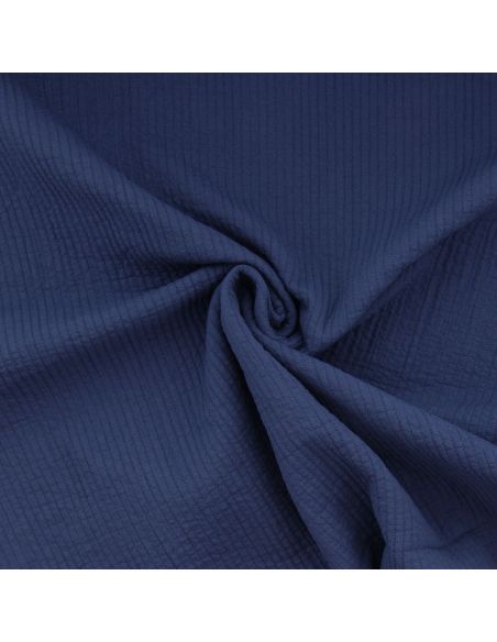 Tissu coton surpiqué - Indigo