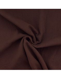 Tissu coton surpiqué - Cacao