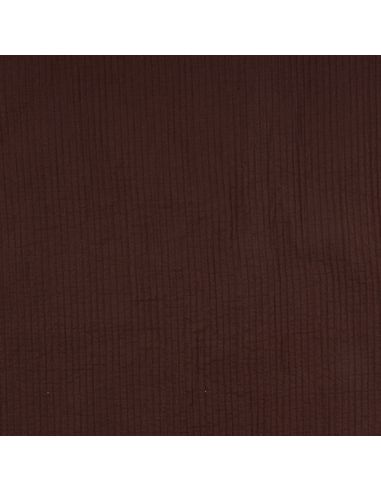 Tissu coton surpiqué - Cacao