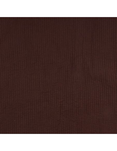 Tissu coton surpiqué - Cacao