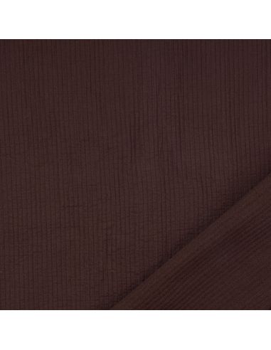 Tissu coton surpiqué - Cacao