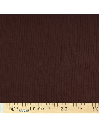 Tissu coton surpiqué - Cacao