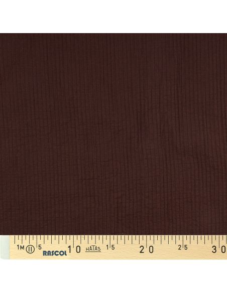 Tissu coton surpiqué - Cacao