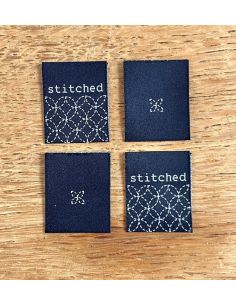Lot de 4 étiquettes tissées à coudre Stitched 2