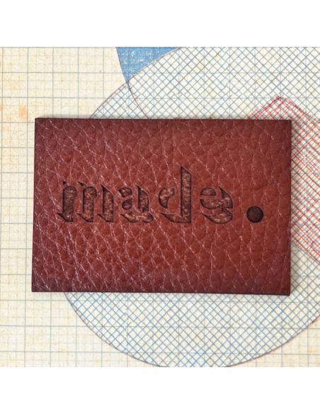 Étiquette simili Made - Noyer