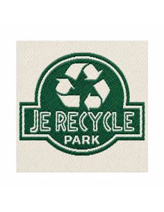 Étiquette tissée à coudre - Je recycle Park
