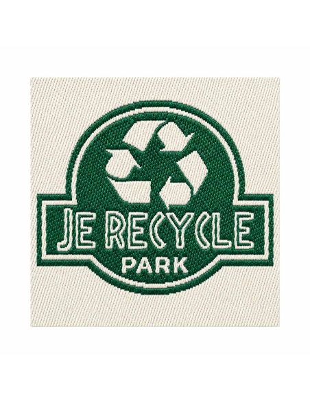 Étiquette tissée à coudre - Je recycle Park