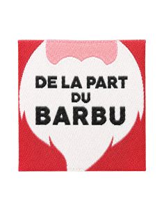 Étiquette tissée à coudre - De la part du barbu