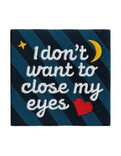 Étiquette tissée à coudre - Close my eyes