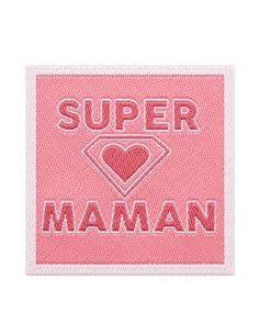 Étiquette tissée à coudre - Super maman