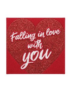 Étiquette tissée à coudre - Falling in love with you