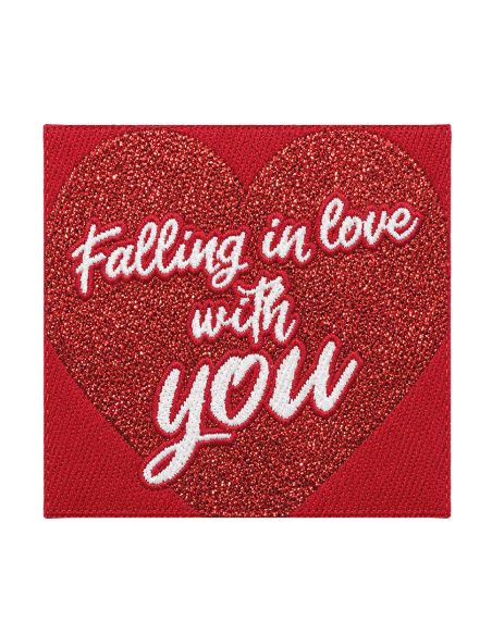 Étiquette tissée à coudre - Falling in love with you