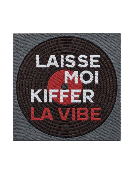 Étiquette tissée à coudre - Laisse moi kiffer la vibe