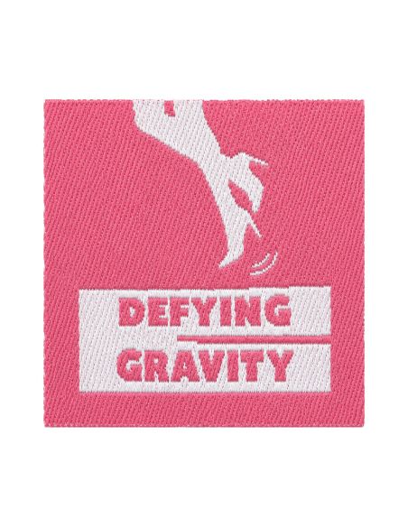 Étiquette tissée à coudre - Defying gravity