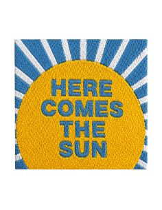 Étiquette tissée à coudre - Here comes the sun
