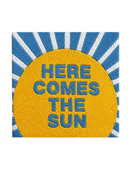 Étiquette tissée à coudre - Here comes the sun